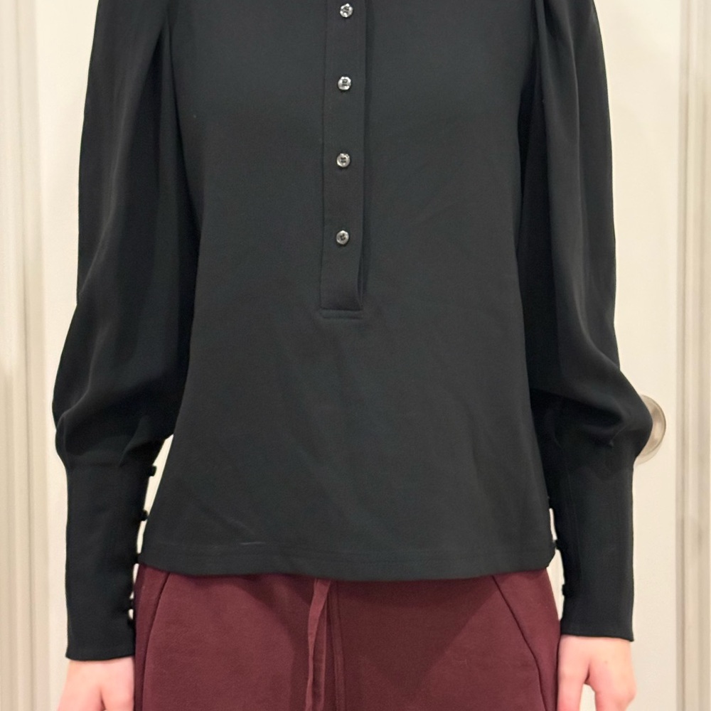 A.L.C. Black Button-Down Women's Top